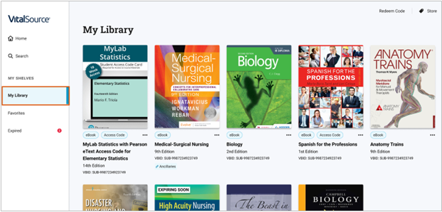 My Library screen