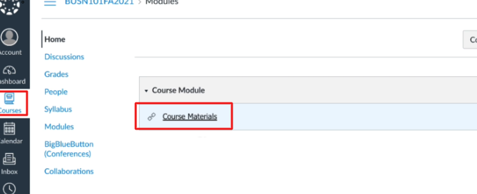Course materials